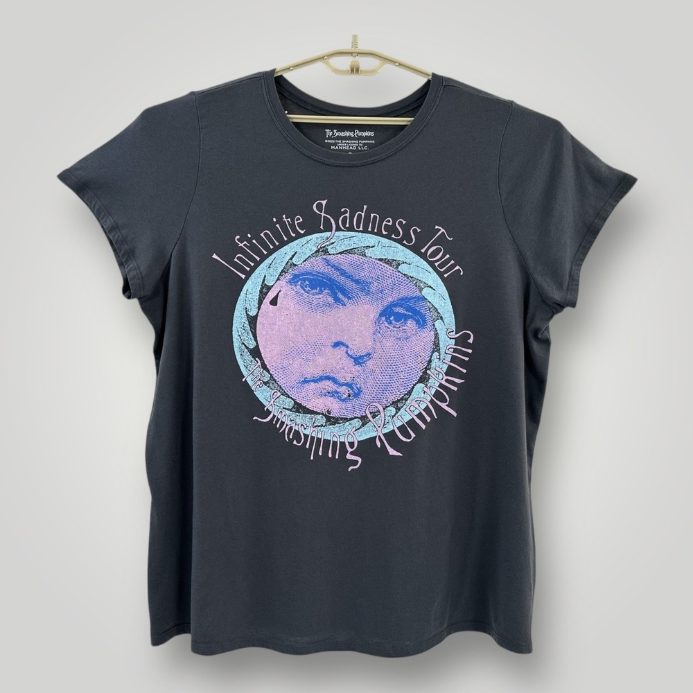 The Smashing Pumpkins 'Infinite Sadness' Tour 1996 T shirt Women's Size 3X Gray